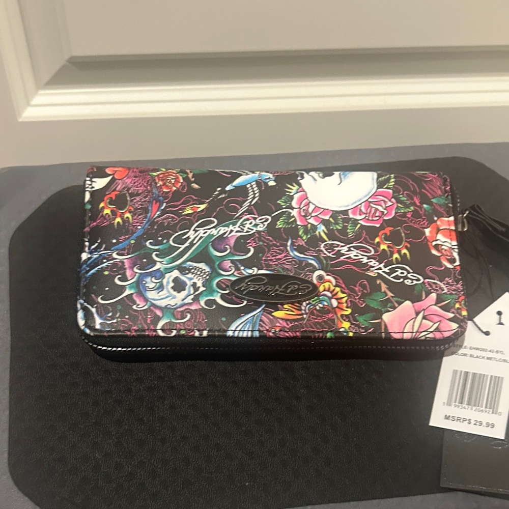 Ed Hardy Multicolor Graphic Wallet